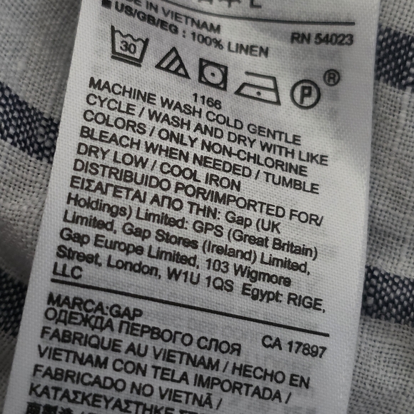 GAP Navy and White Striped Shirt - Picture 3 of 3